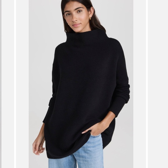 RD Style Black Ribbed Mockneck Sweater/Tunic Size S - Picture 2 of 8